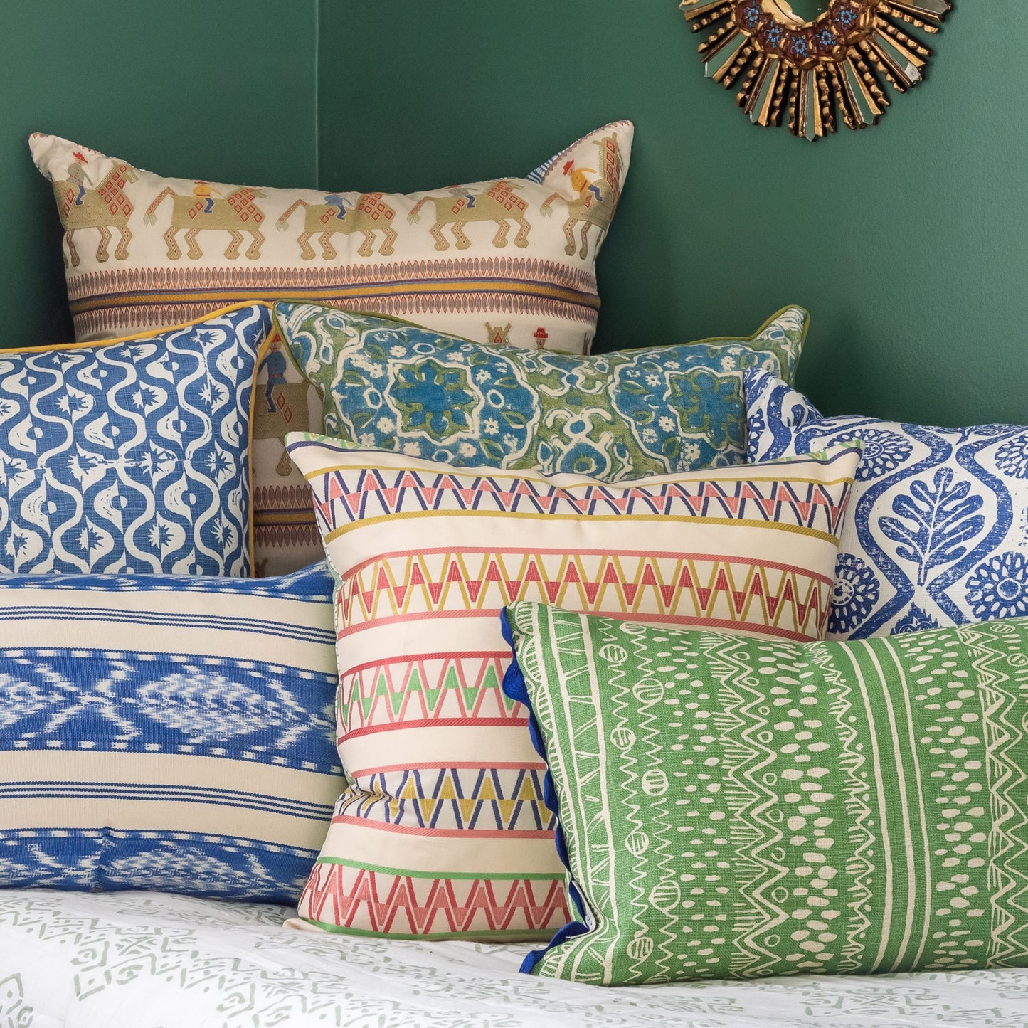 Palopo Pink Multi Square Cushion - Pink Back