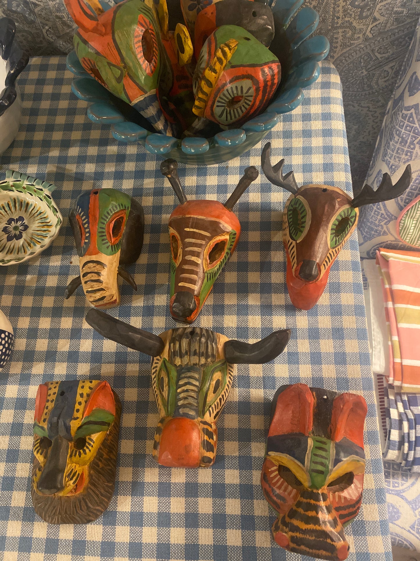Guatemalan Wooden Masks Small Assorted