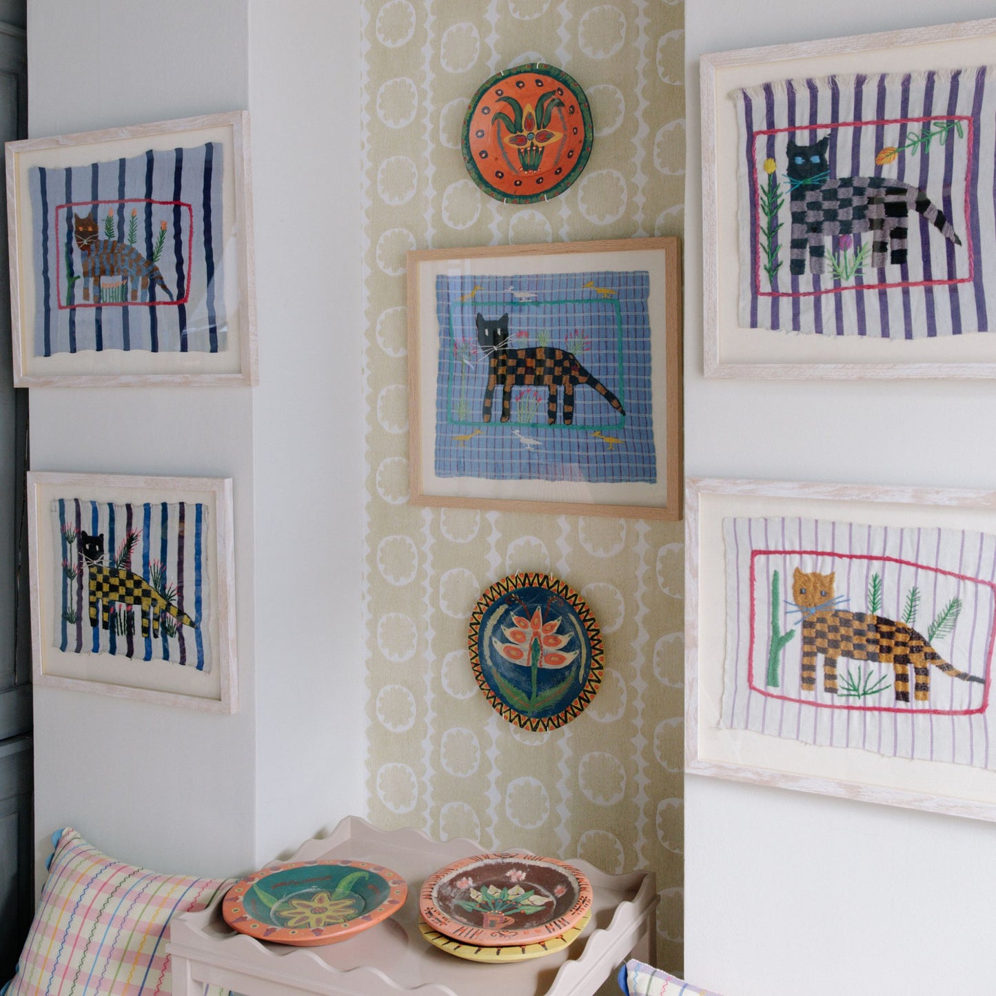 Hand Painted Wooden Decorative Plate