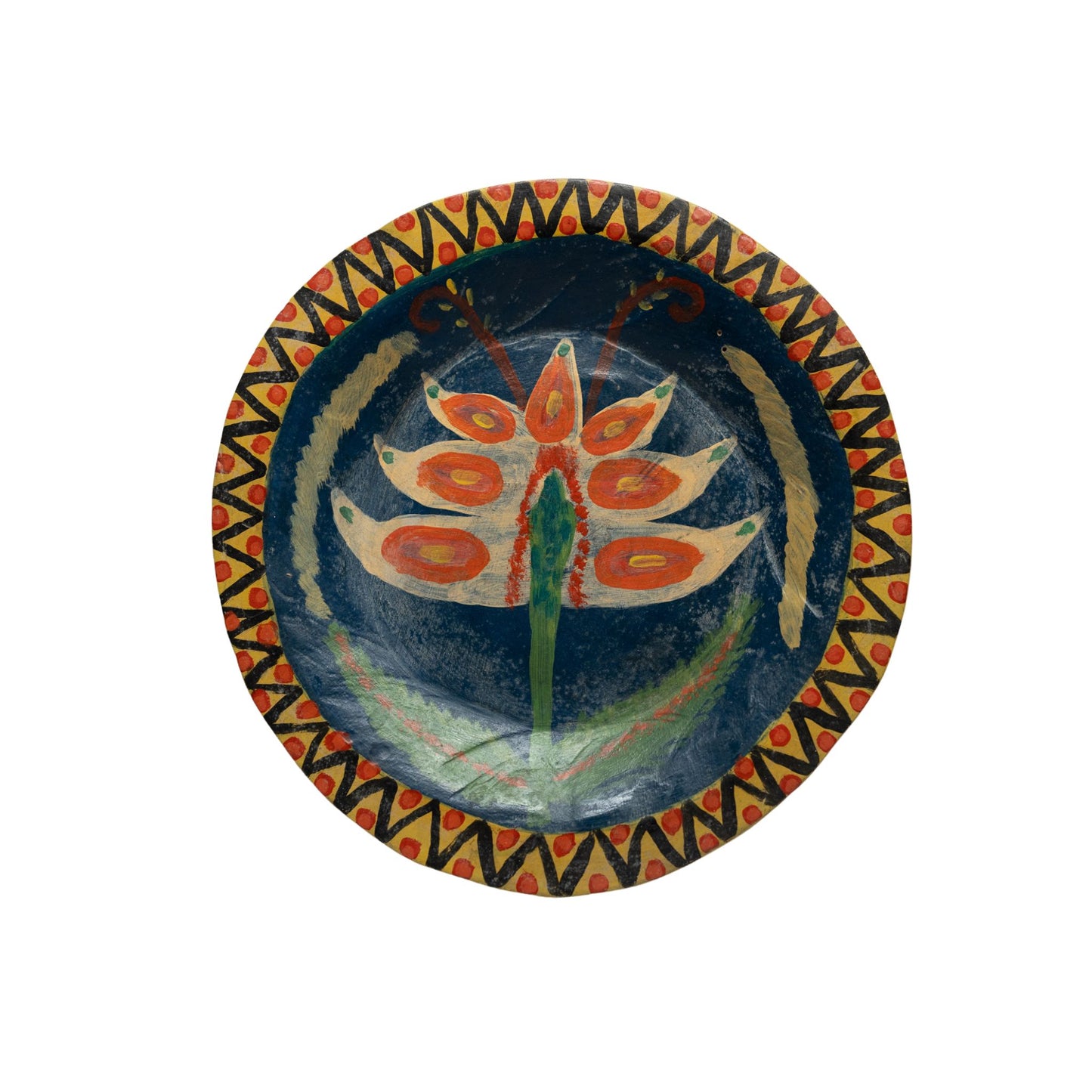 Hand Painted Wooden Decorative Plate