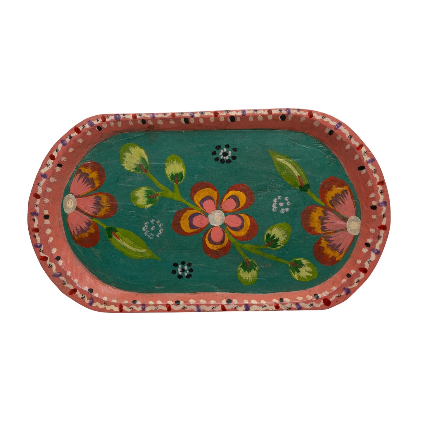 Hand Painted Wooden Decorative Plate
