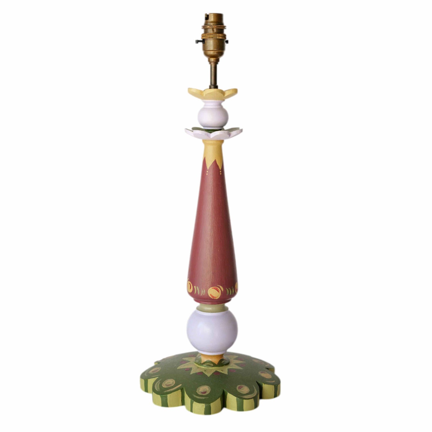 Natasha Hulse Large Lamp Base Aubergine Green