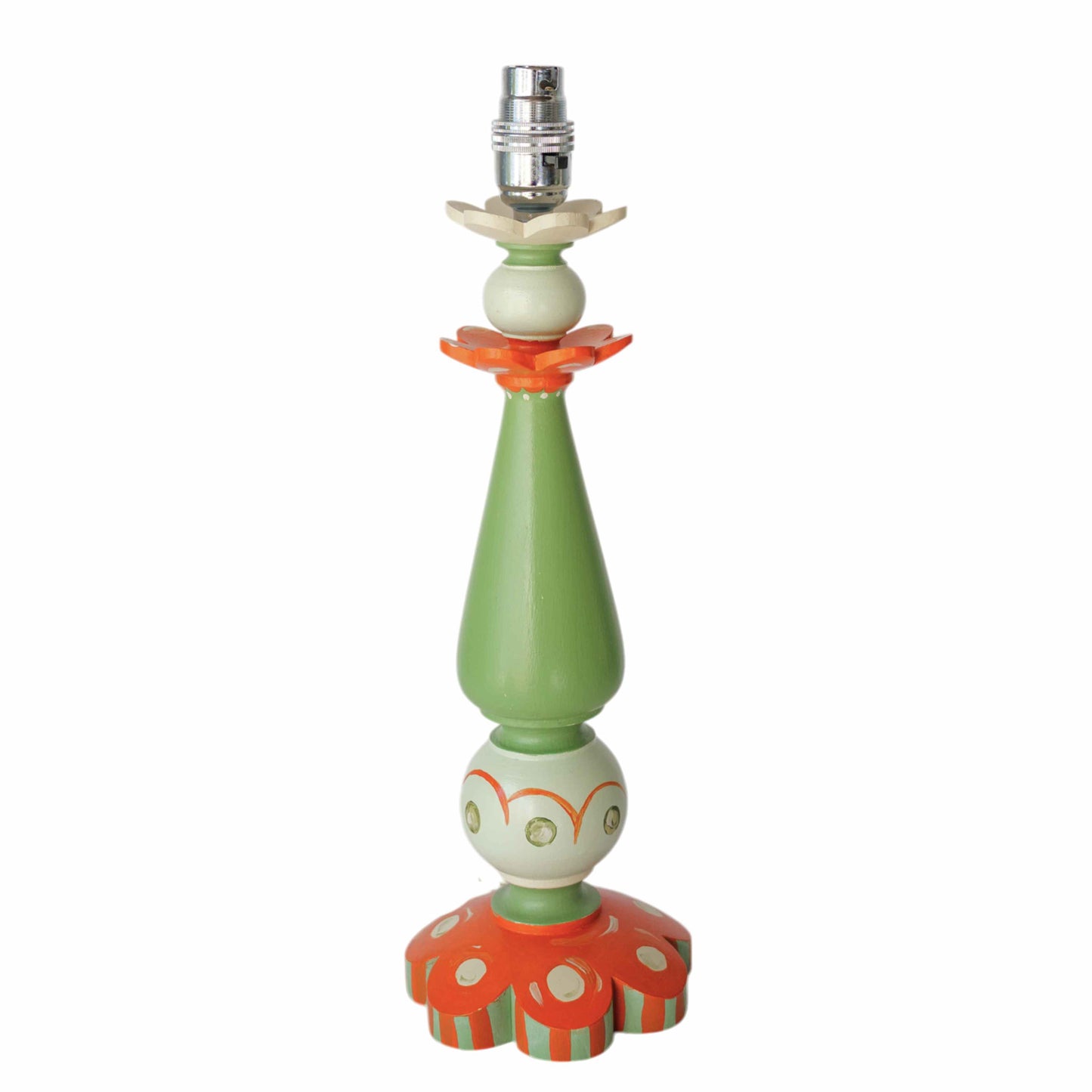 Natasha Hulse Small Lamp Base Orange Green