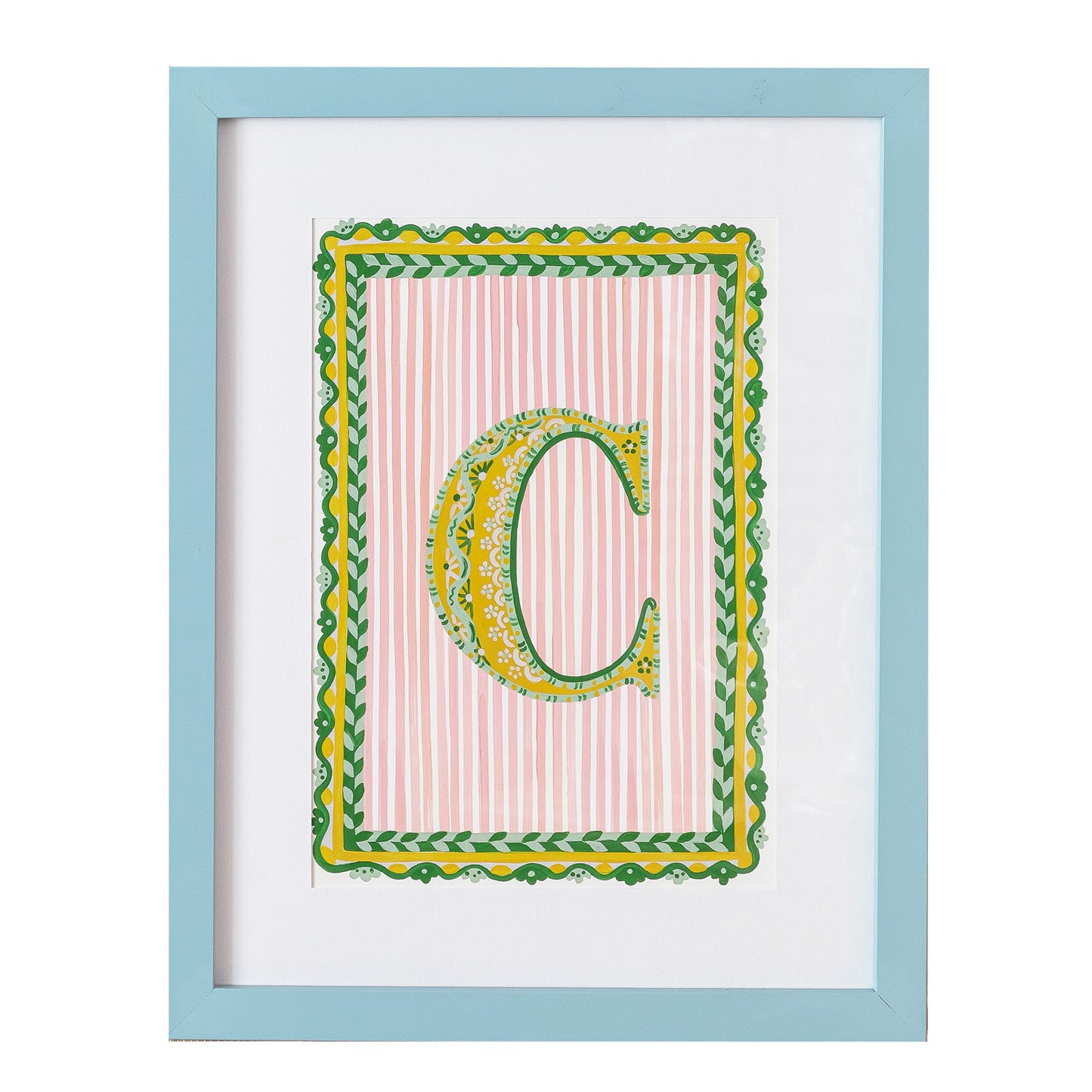 Letter C - A4 Natasha Hulse Sky Blue Frame
