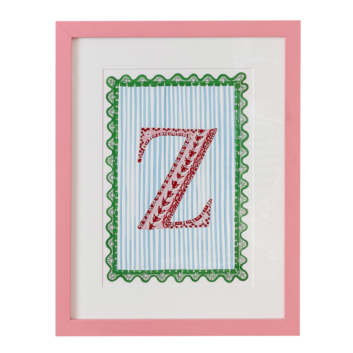 Natasha Hulse X Wicklewood handprinted framed decorative letters