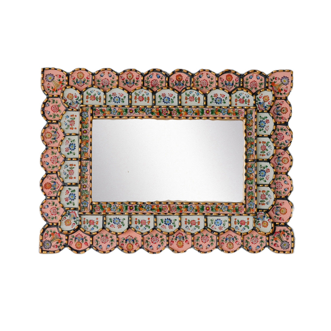Rectangular Scallop Pink Mirror – Wicklewood