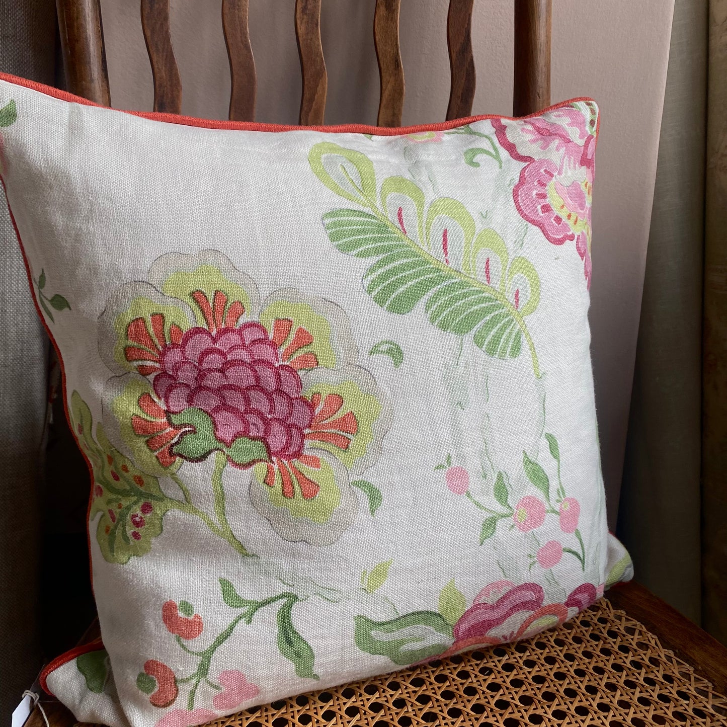 Somerset Cushion Pink Green