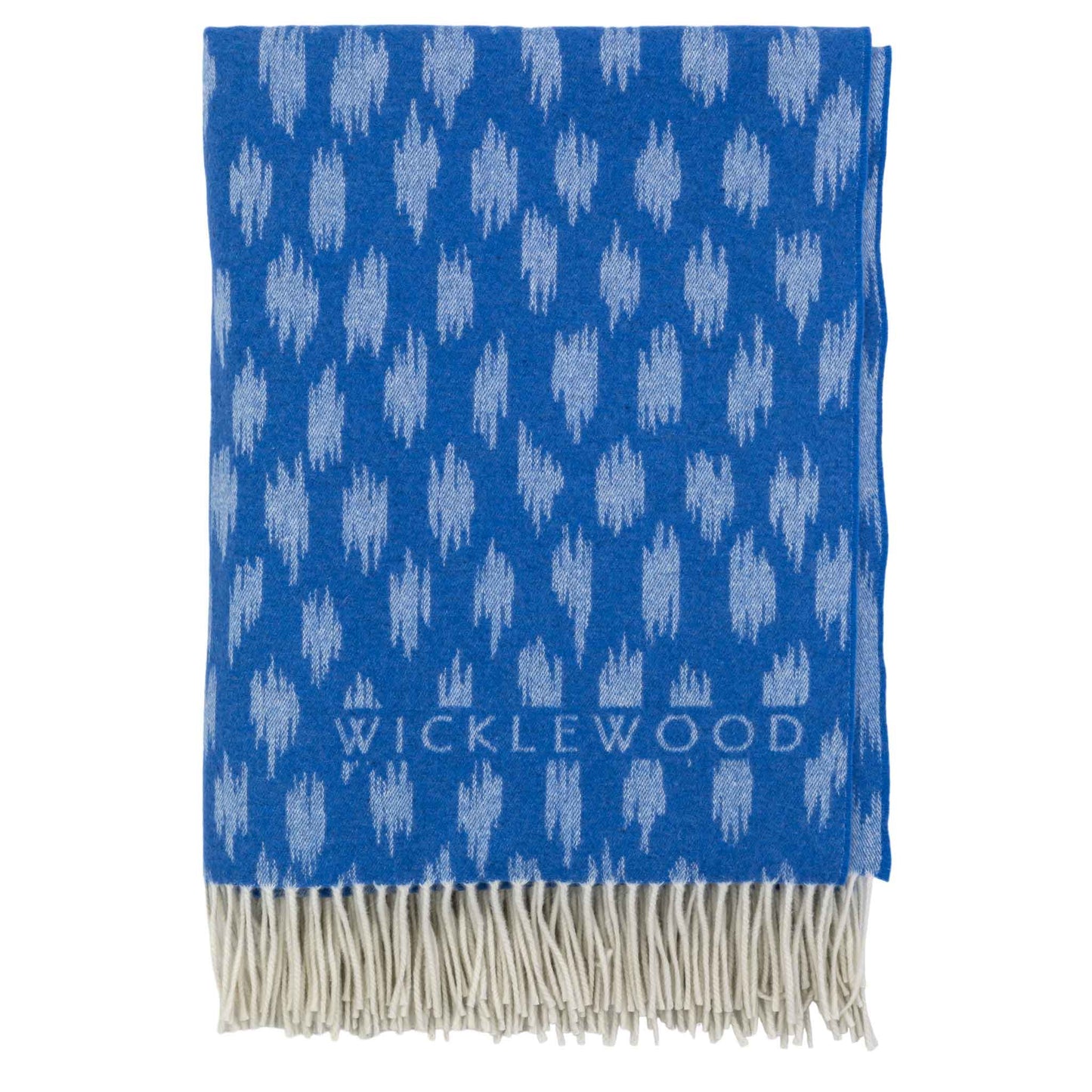 merino cashmere throw wicklewood blue