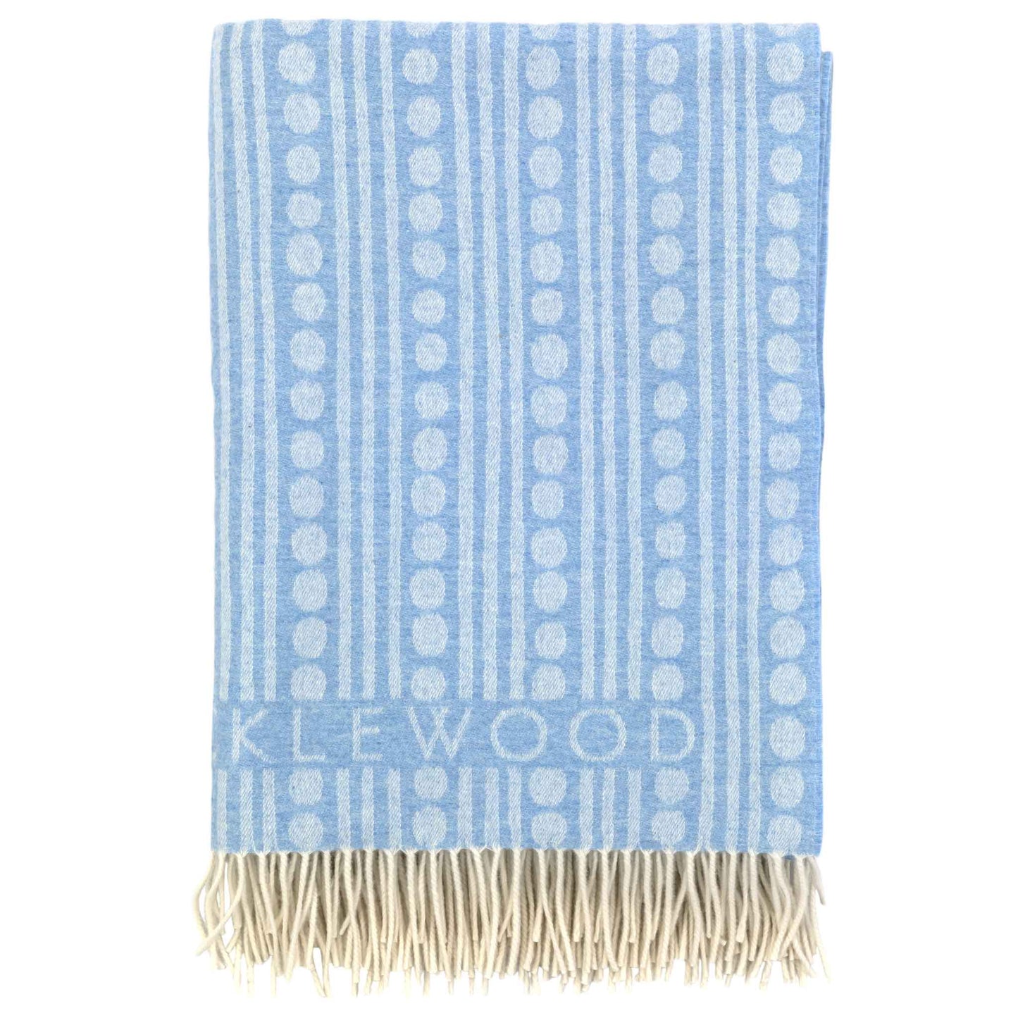 Wicklewood Light Blue Cashmere and Merino Wool Throw