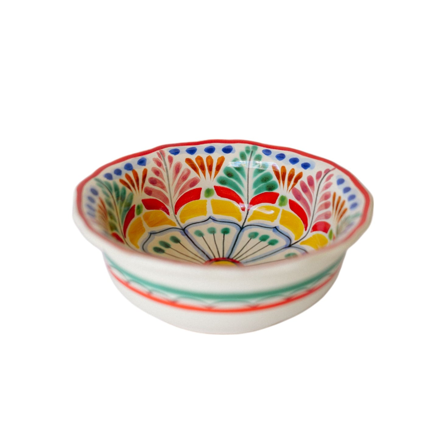 Cereal Flower Bowl Red Yellow
