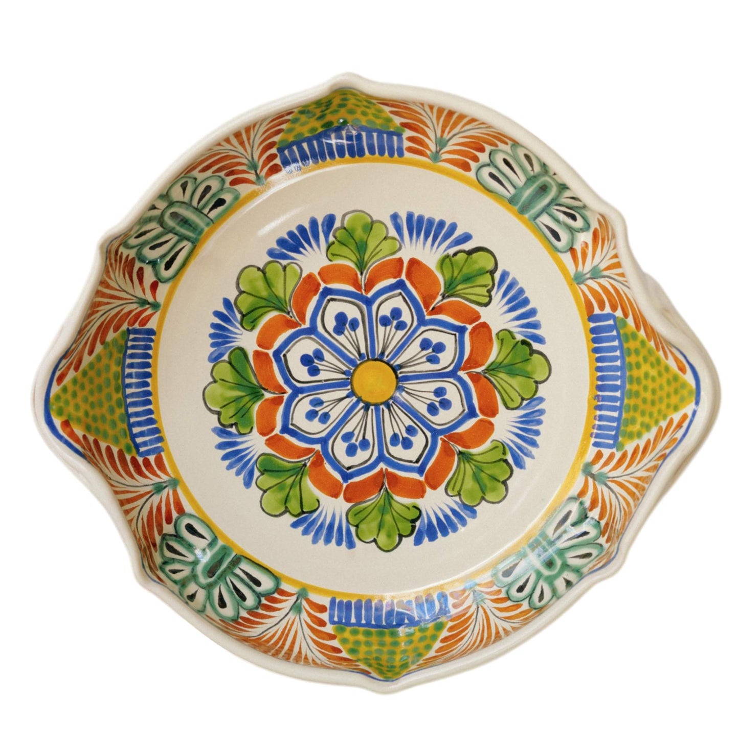 Serving Bowl with Handles Orange