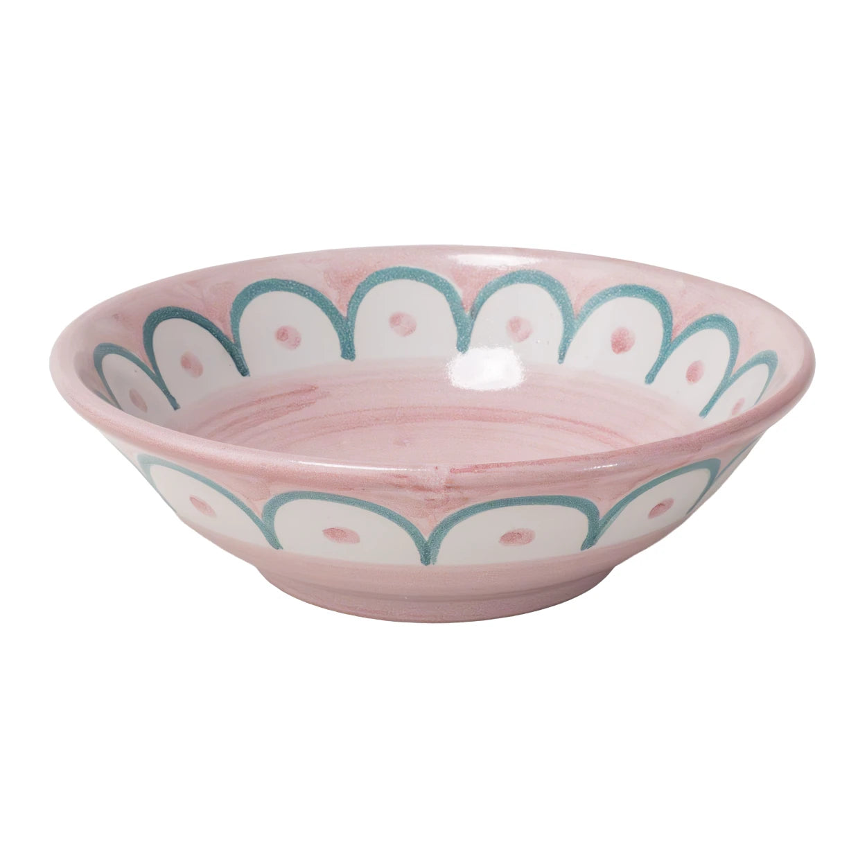 Scallop Small Serving Bowl Pink