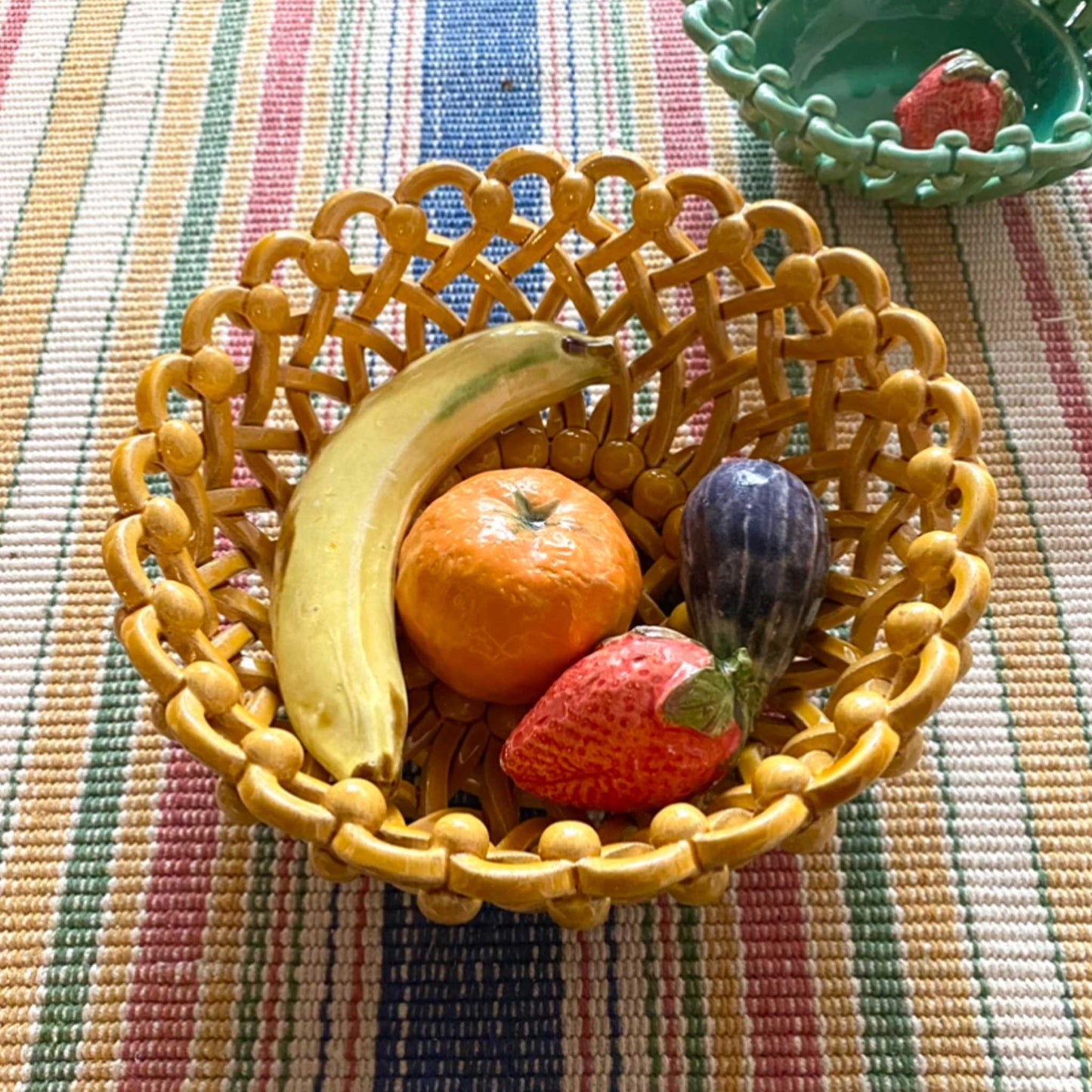 Ceramic Basket Large Ochre