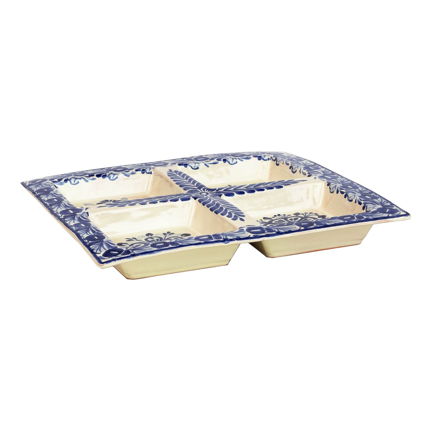 entertaining dish blue white mexico