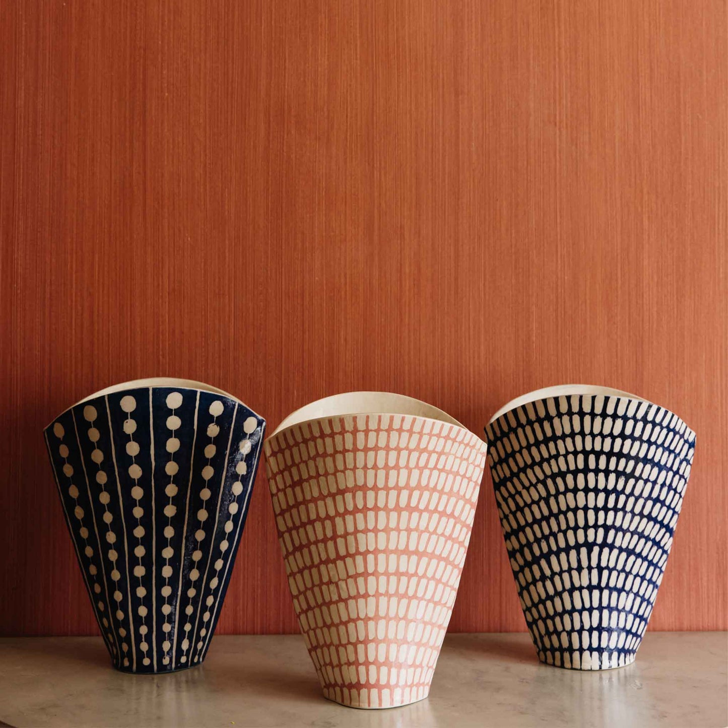 Dash Fan Vase Indigo - PRE ORDER