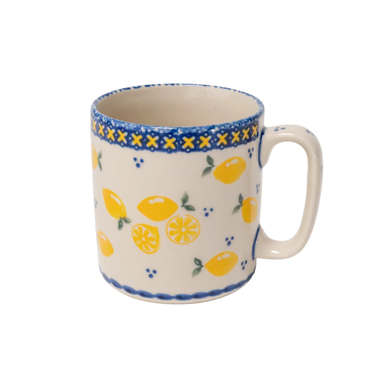 handpainted lemon mug wicklewood