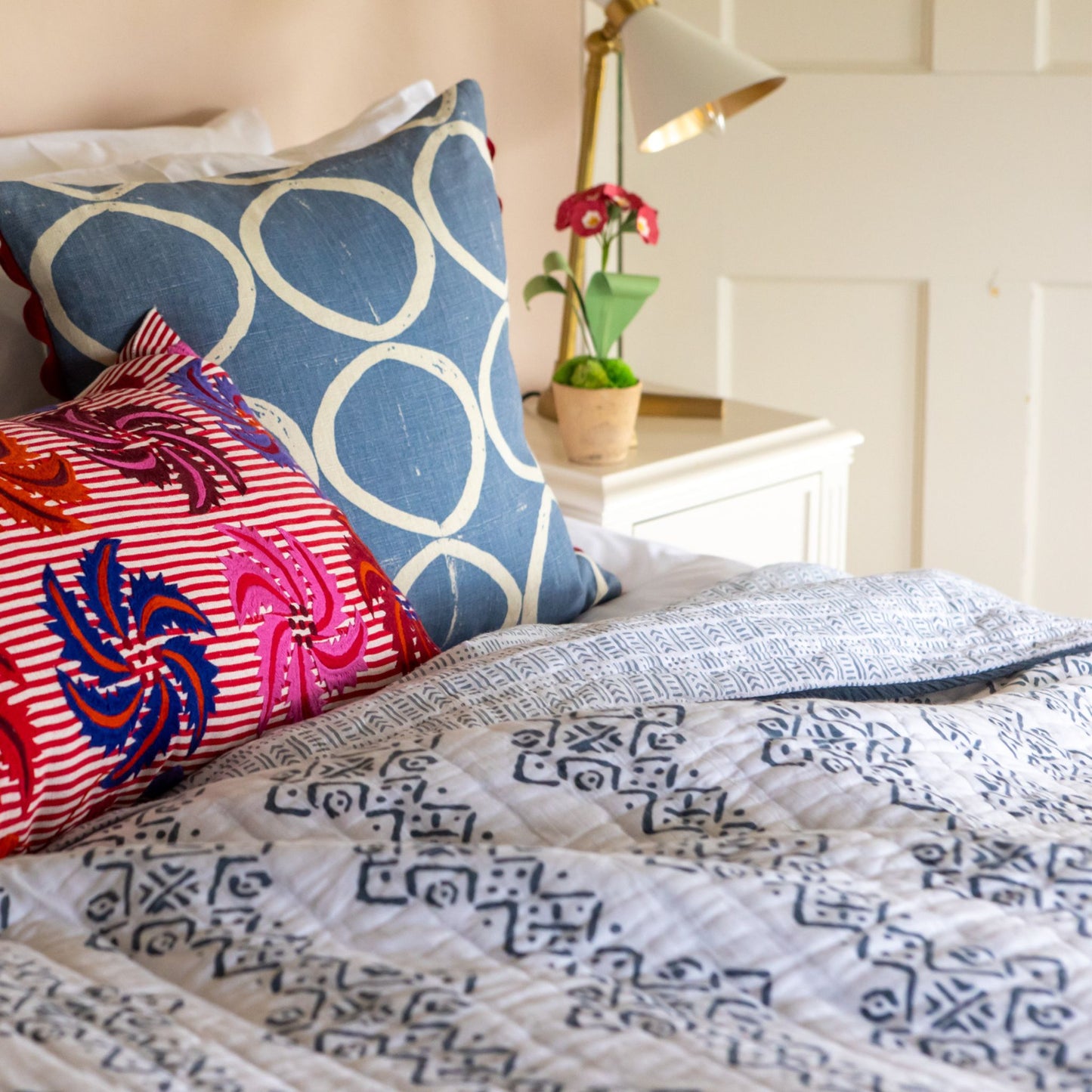 mali quilt blue