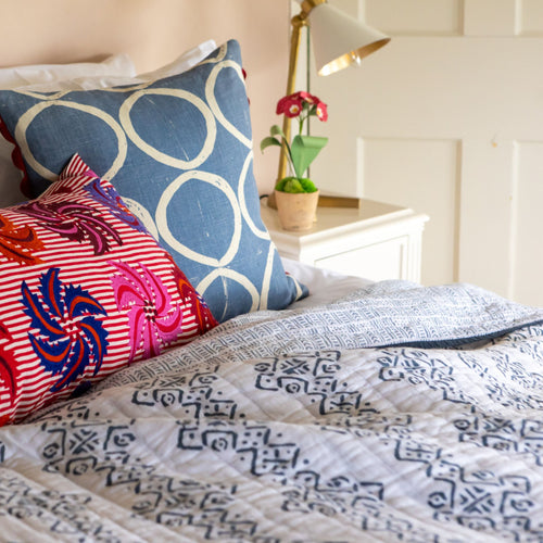 mali quilt blue