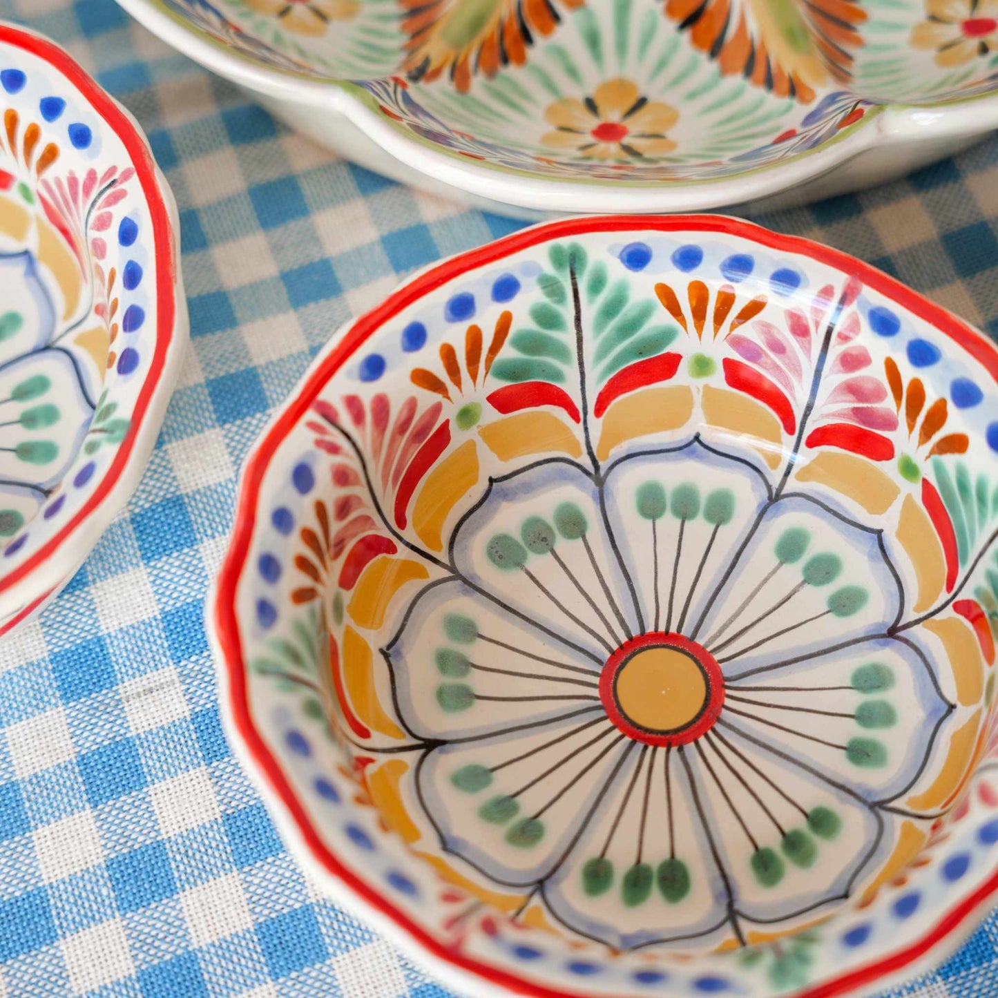 Cereal Flower Bowl Red Yellow