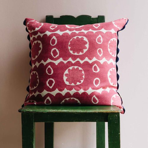 osborne red oversized cushion