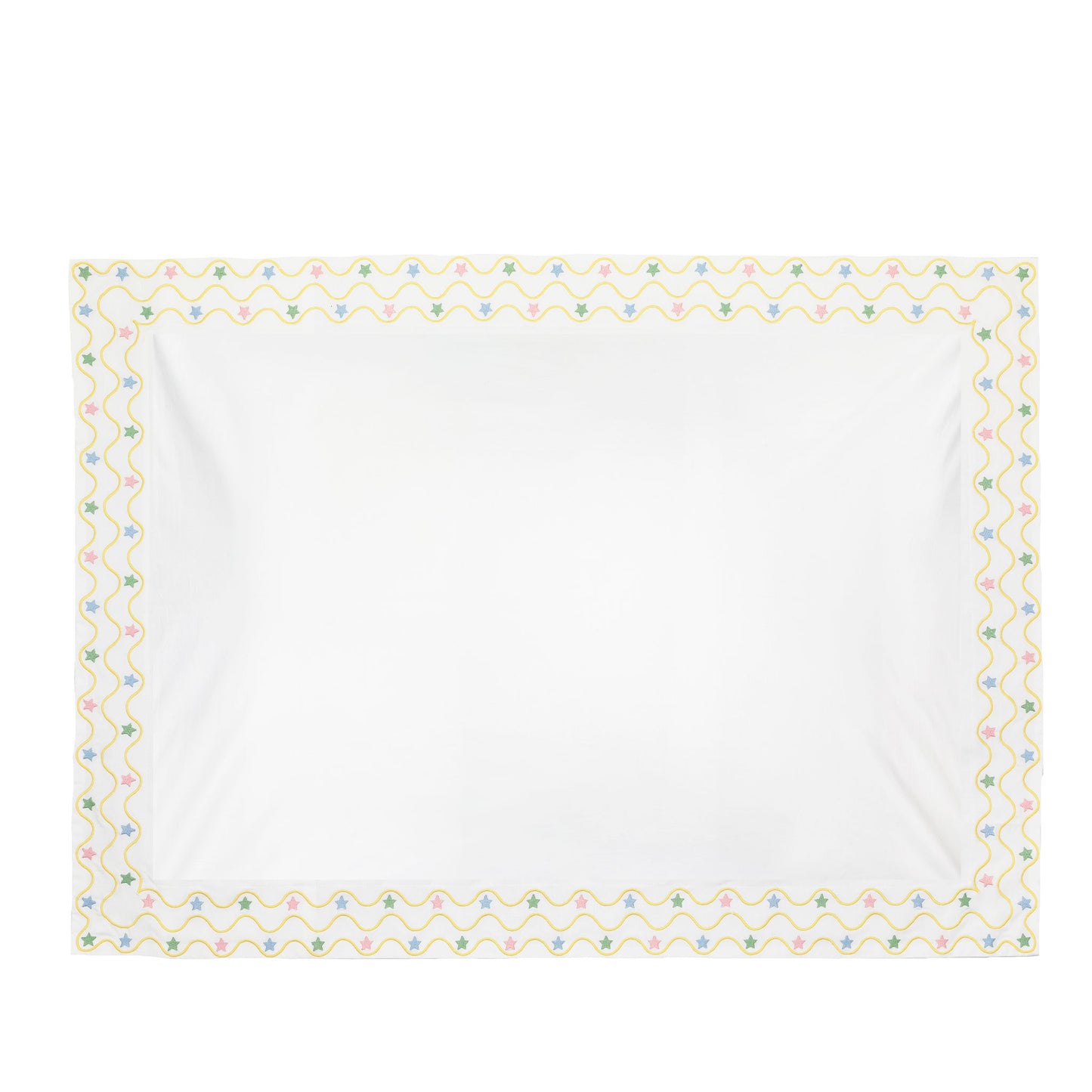 Set of 2 Star Pillowcases Yellow Multi