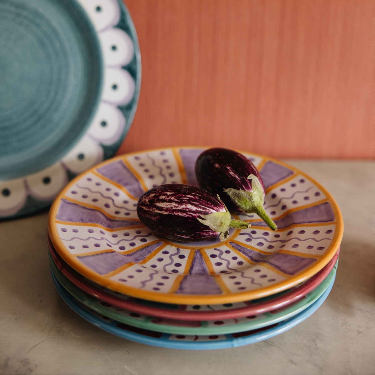 sunbeam dessert plates multicoloured