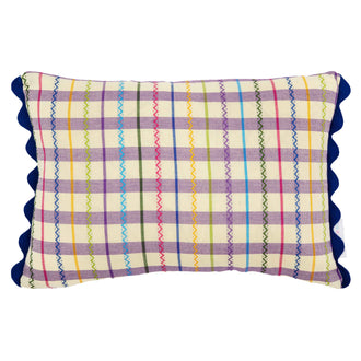 Ginny Gingham Oblong Cushion Lilac