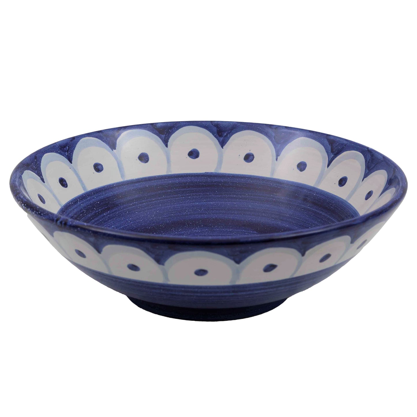 Scallop Serving Bowl Blue