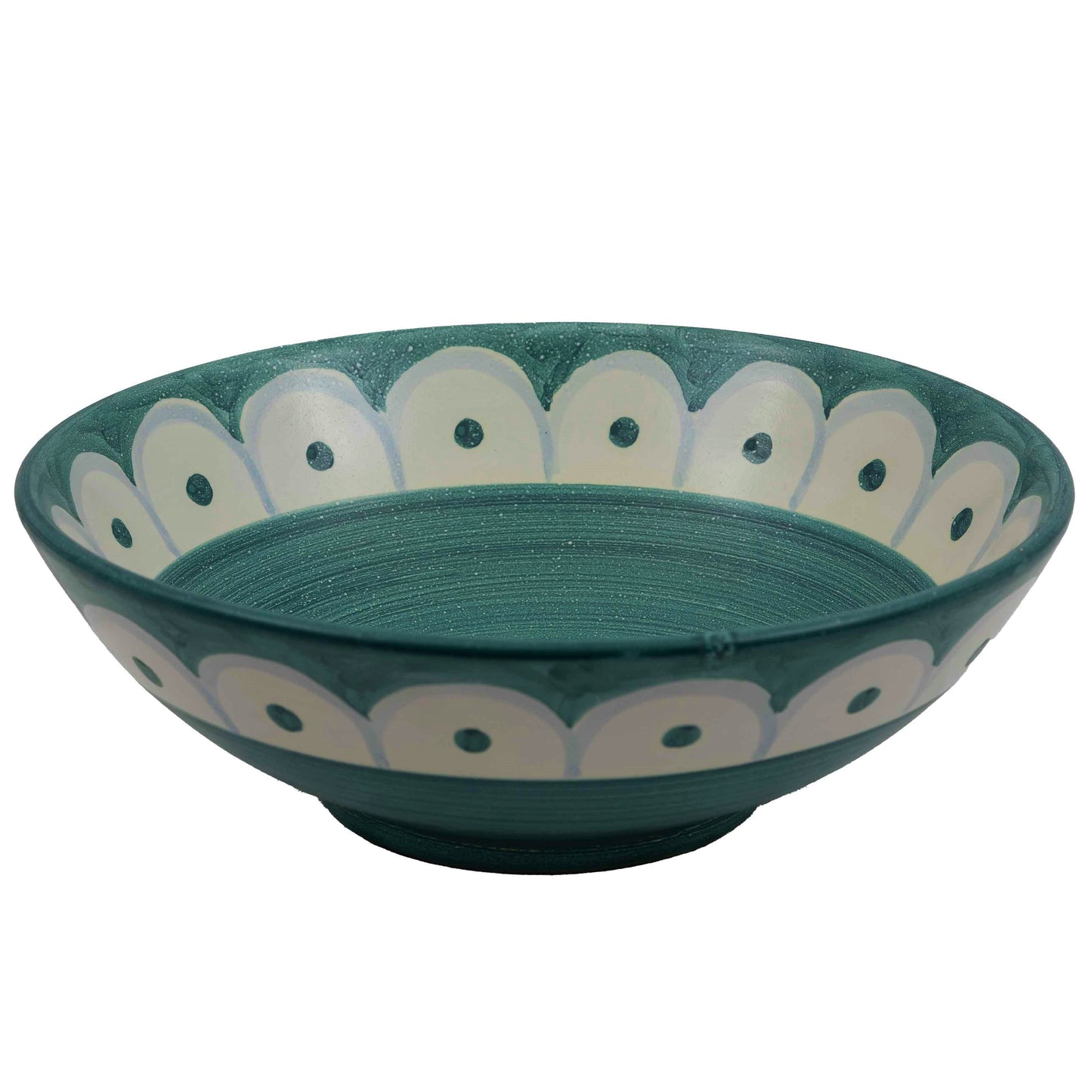 Scallop Serving Bowl Green