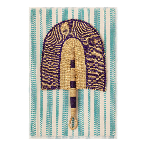 Framed Fan Payson Turquoise Navy