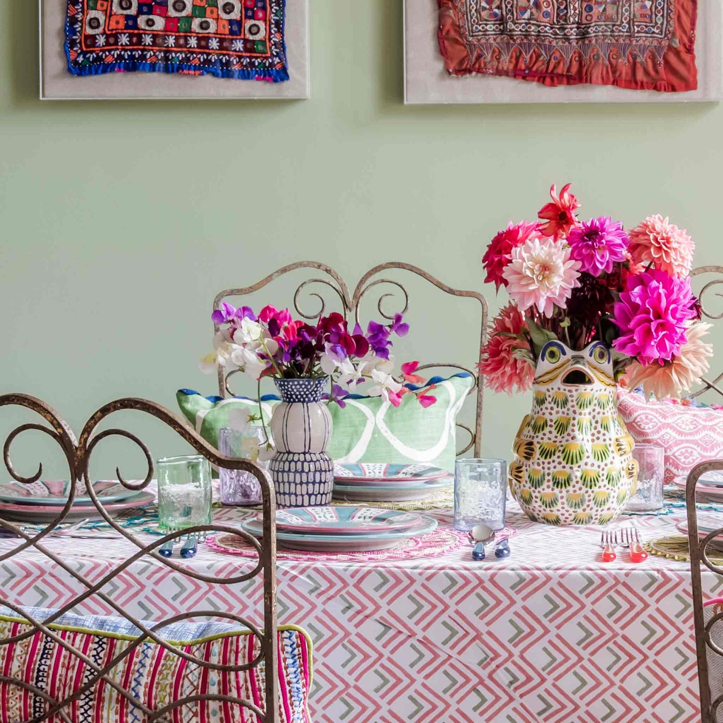 Triple Layer Dash Vase Indigo