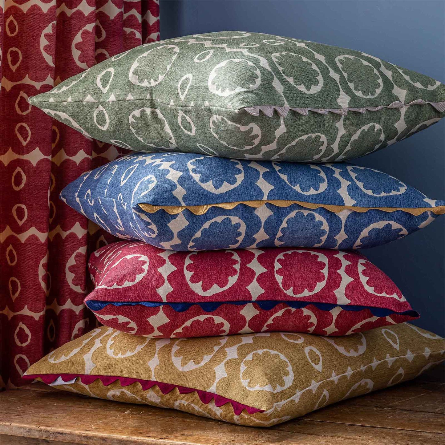 Osborne Oversized Square Cushion Blue