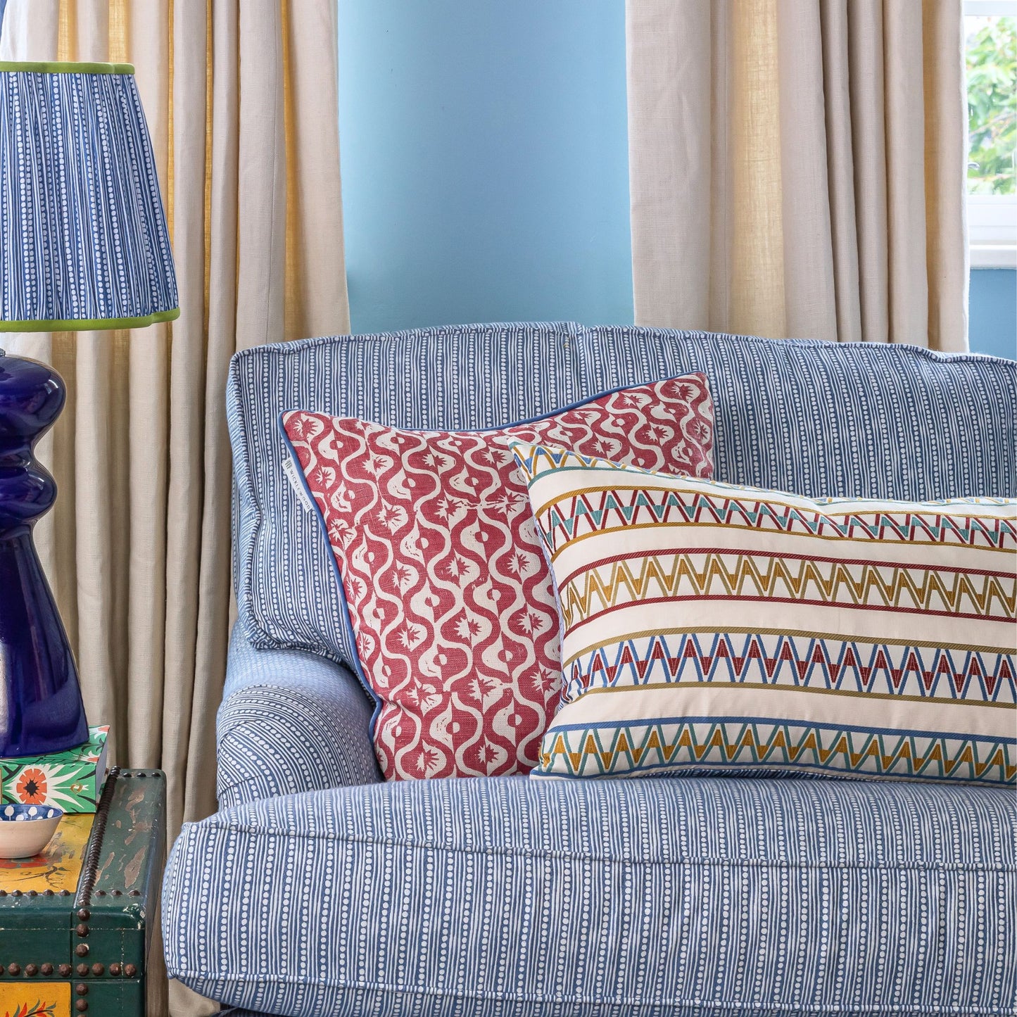 Palopo Burgundy Multi Oversized Oblong Cushion