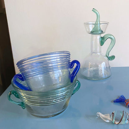 Hand-blown Small Bowl Blue