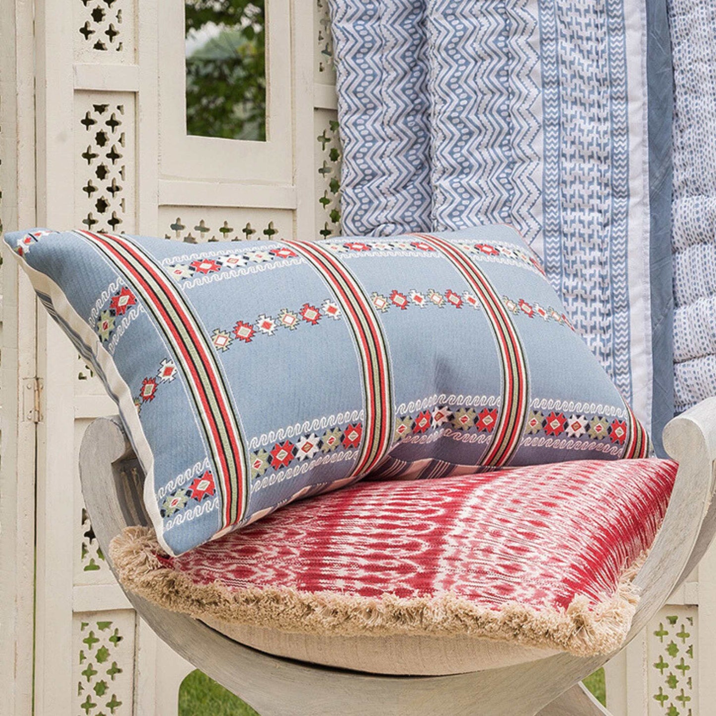 Wicklewood Original Lilly Indigo Fabric - 1m.