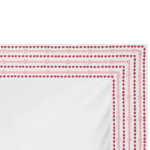 wicklewood embroidered pillowcase red pink