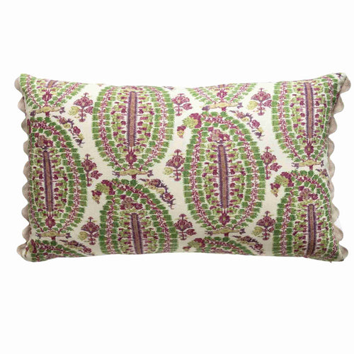 Anoushka Plum Green Oversized Oblong Cushion