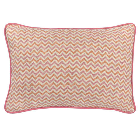 Baby Colebrook/Cara Pink Orange Oblong Cushion