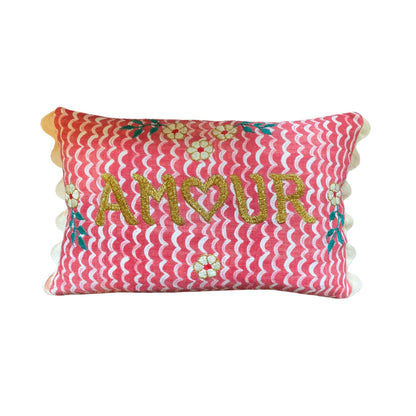 Amour Oblong Cushion Red