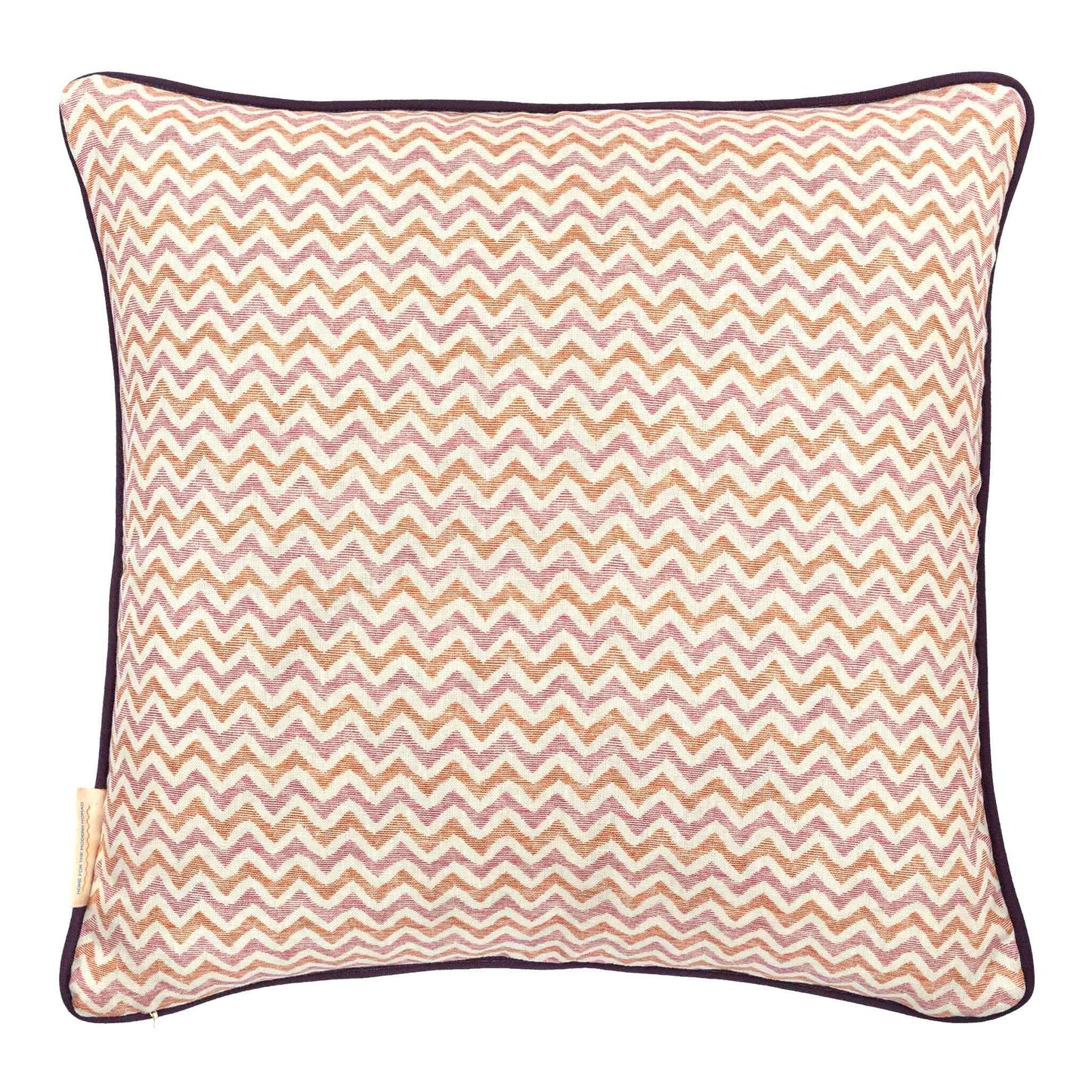 Ikat Check Rose Square Cushion