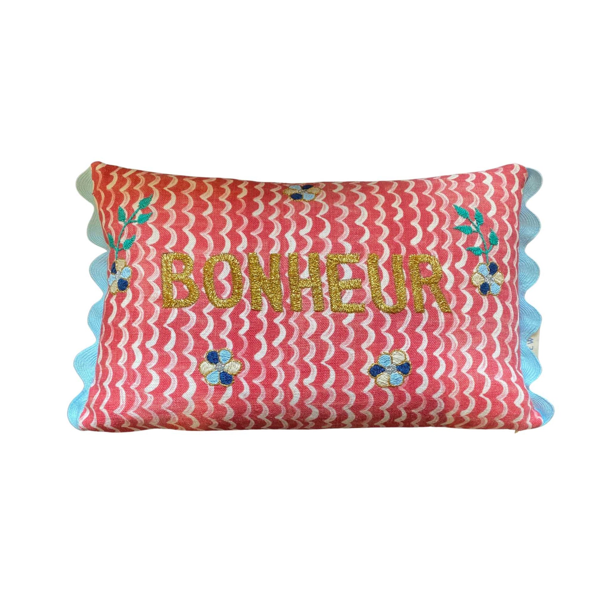 CSAO embroidered cushion wicklewood