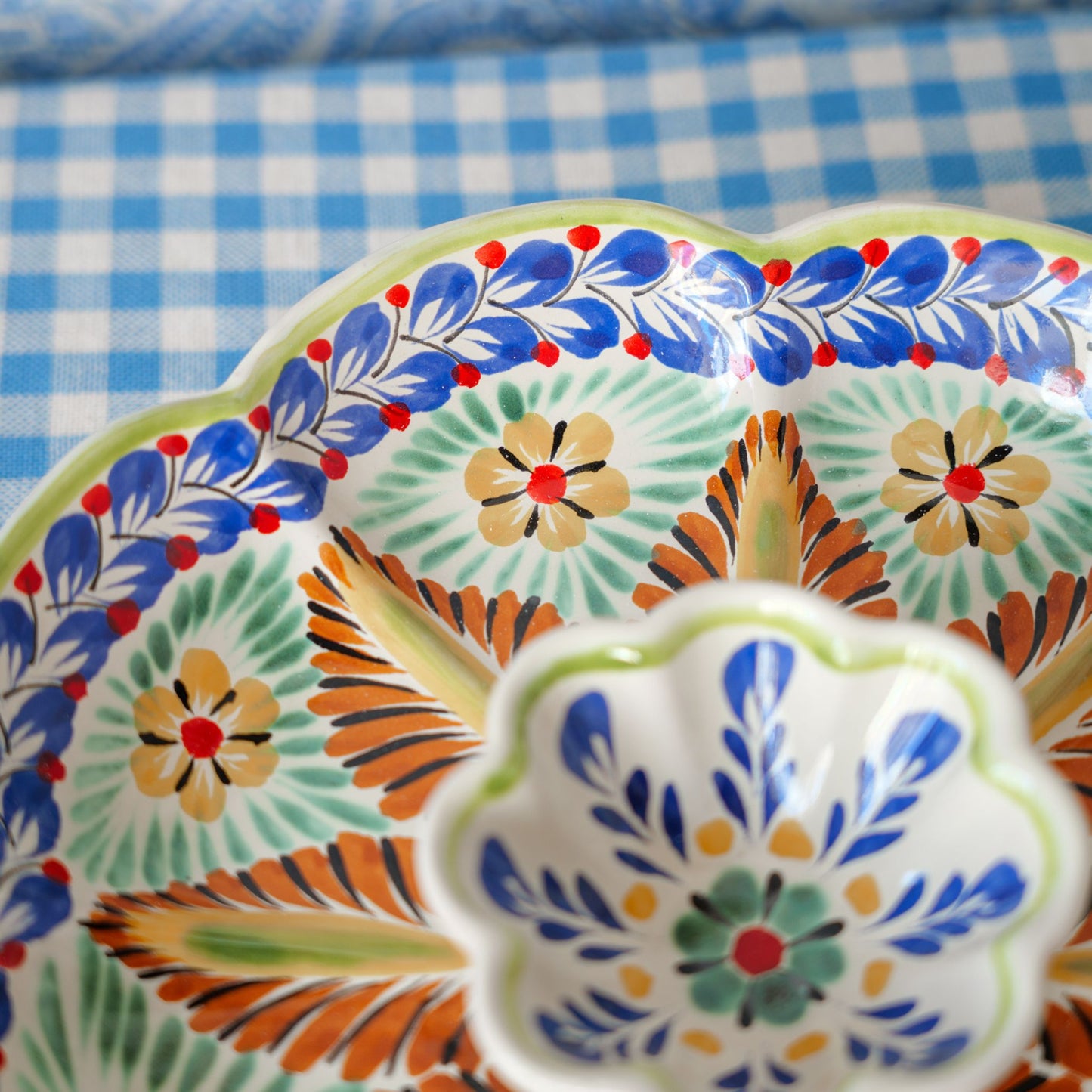 Tortilla Bowl Orange Aqua