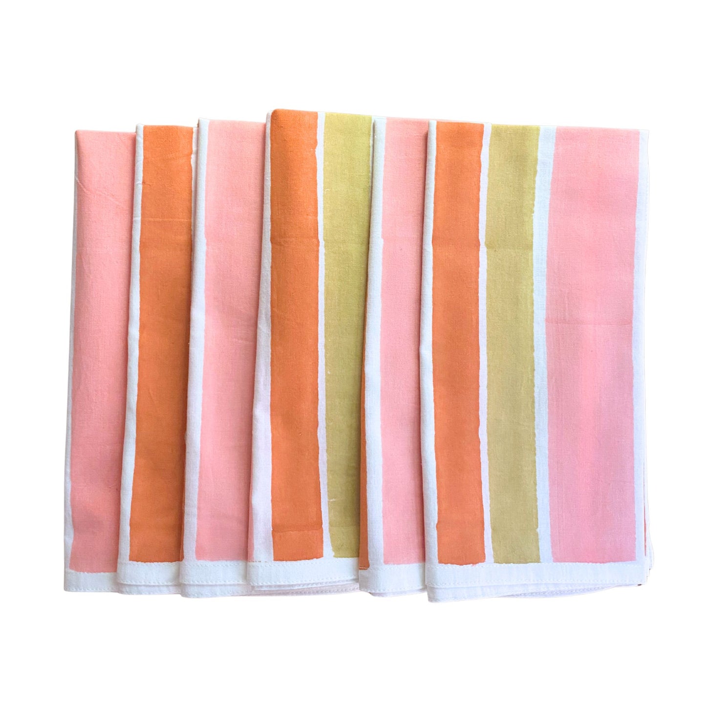 Set of 6 Stripe Napkins