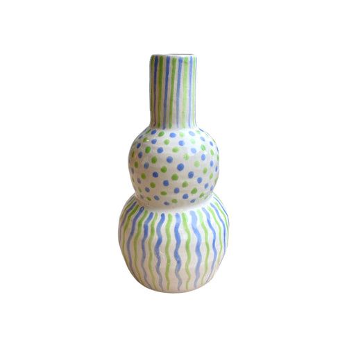 Dot Bud Vase Blue Green