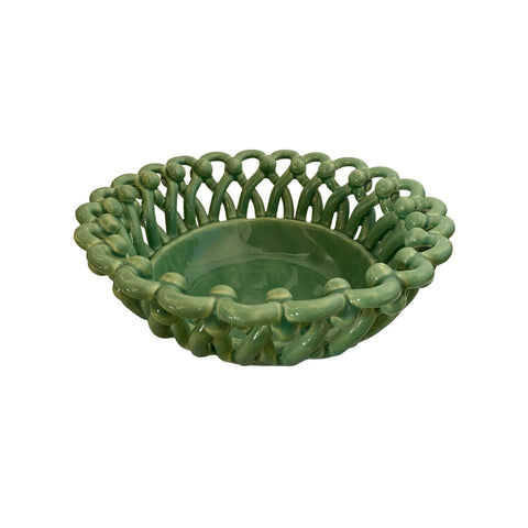 Ceramic Basket Small Green