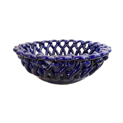 Ceramic Basket Small Indigo