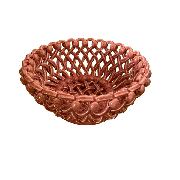 Ceramic Basket Large Rose