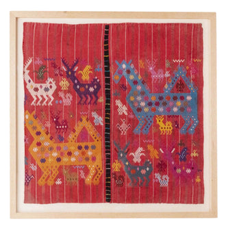 Guatemalan Tapestry - Embroidered Horses Large