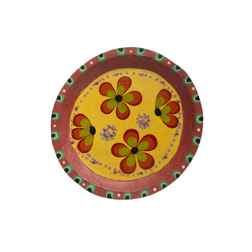 Hand Painted Wooden Decorative Plate