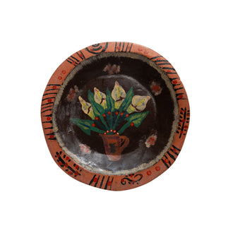 Hand Painted Wooden Decorative Plate